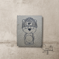 Preview: Label - Panda Lou (Herz) - ca. 3,5 cm x 4,5 cm - Kunstleder ++ Farbauswahl ++